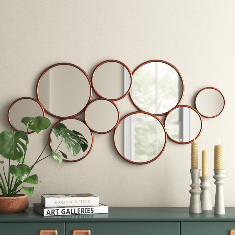 Hykkon Karl Round Metal Wall Mirror & Reviews Wayfair.co.uk